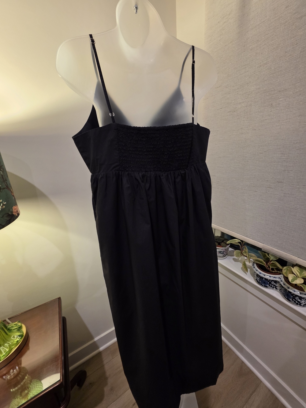 Classic Black V-Neck Spaghetti Strap Dress Size L - Picture 9 of 16